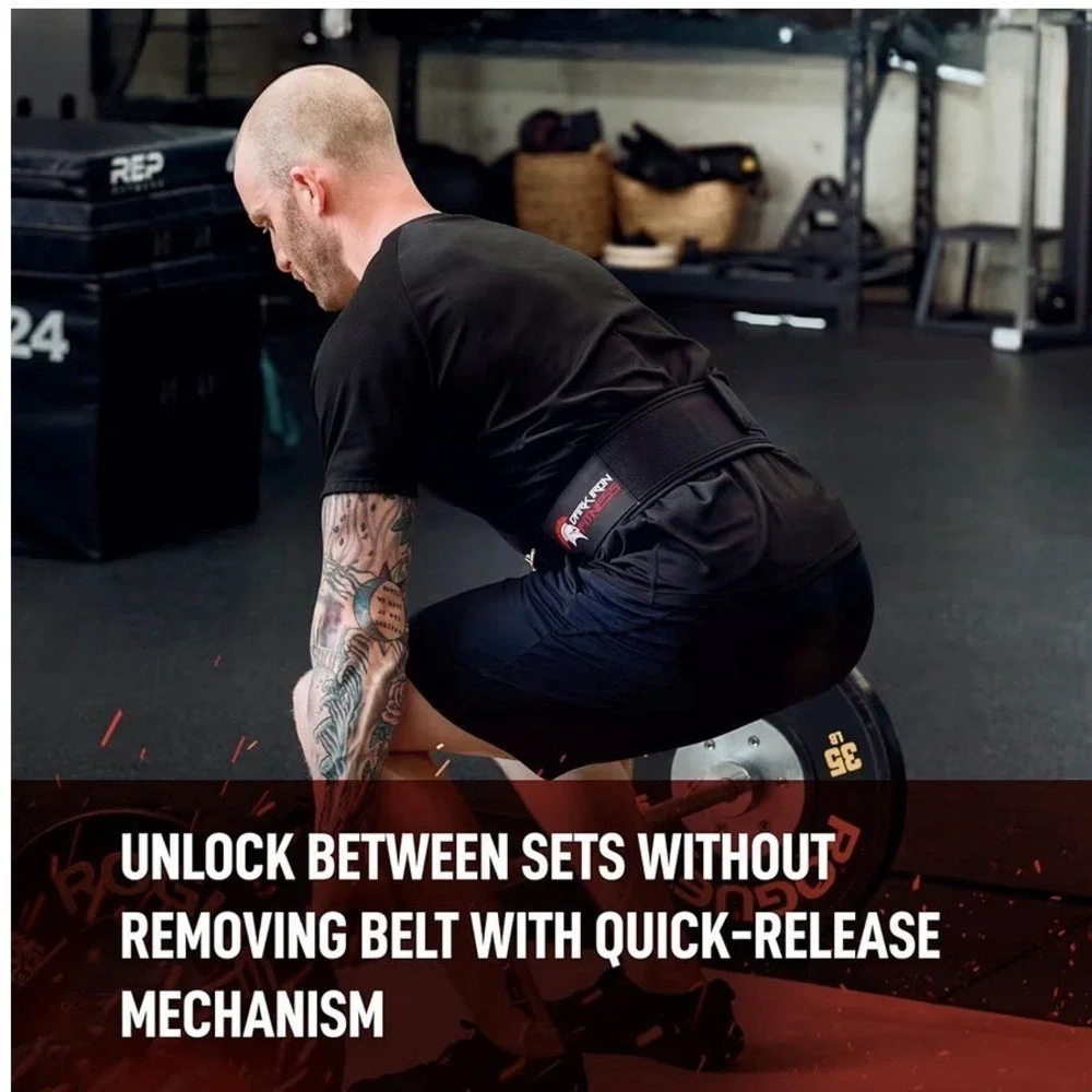 Dark Iron Fitness Self-Locking Weight Lifting Belt For Powerlifting Size‎ XS